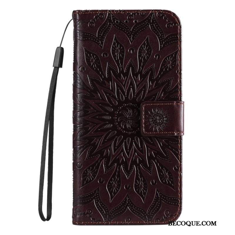 Etui Folio do Xiaomi 12T / 12T Pro z Łańcuch Paskowata Mandala