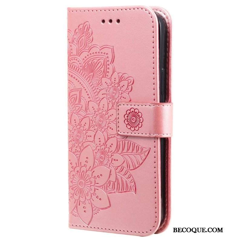 Etui Folio do Xiaomi 12T / 12T Pro z Łańcuch Paskowata Mandala