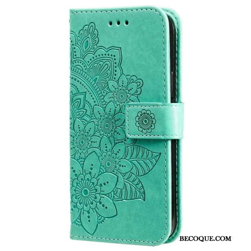 Etui Folio do Xiaomi 12T / 12T Pro z Łańcuch Paskowata Mandala