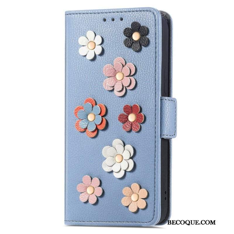 Etui Folio do Xiaomi 13 Dekoracyjne Kwiaty