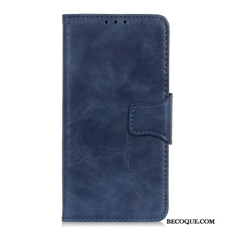 Etui Folio do Xiaomi 13 Lite Dwustronne Zapięcie Ze Skóry Dwoinowej