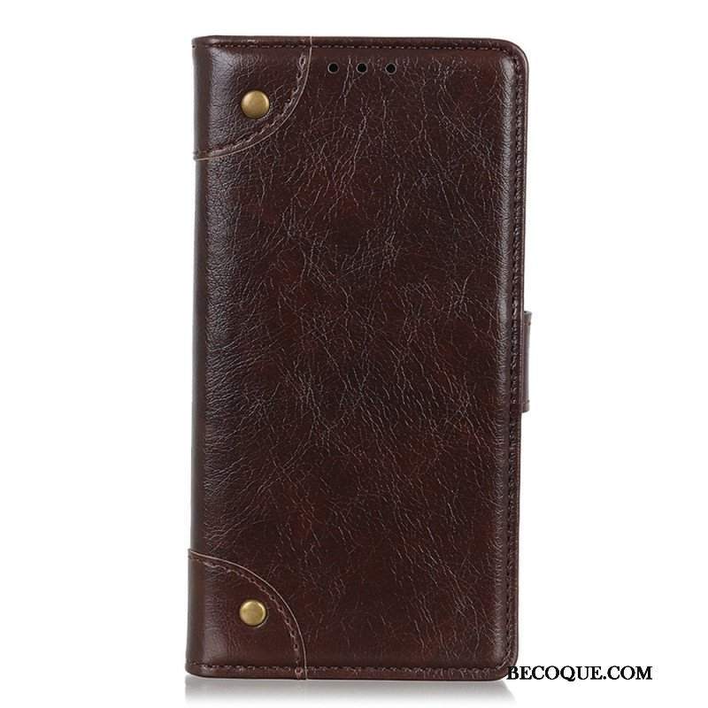 Etui Folio do Xiaomi 13 Pro Nity W Stylu Vintage Ze Skóry Nappa