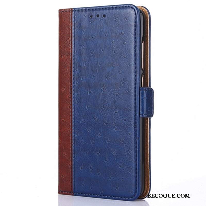 Etui Folio do Xiaomi 13 Tekstura Skóry Strusia