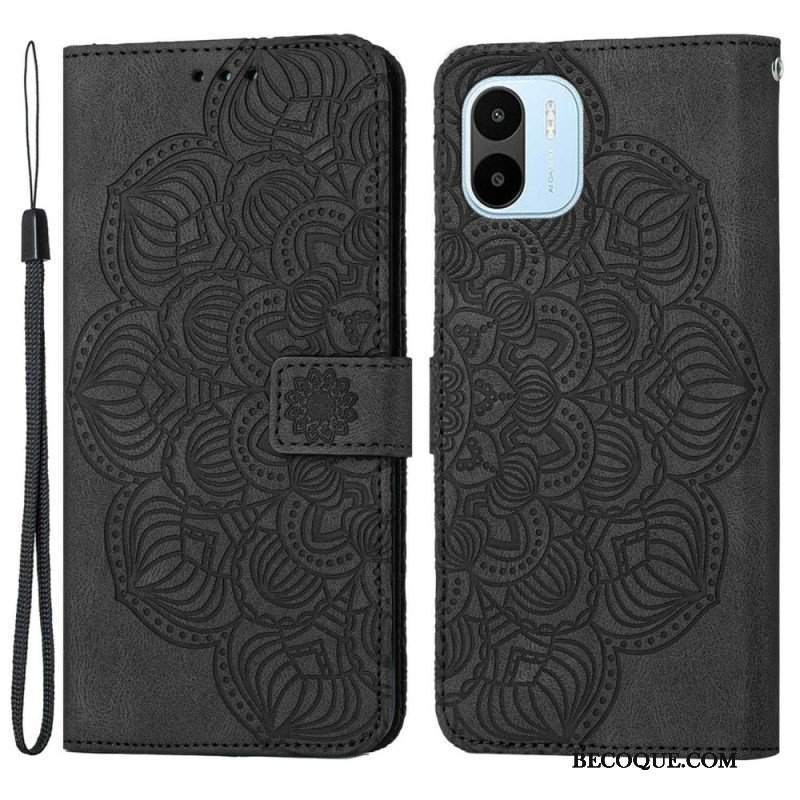 Etui Folio do Xiaomi Redmi A1 z Łańcuch Paskowata Mandala