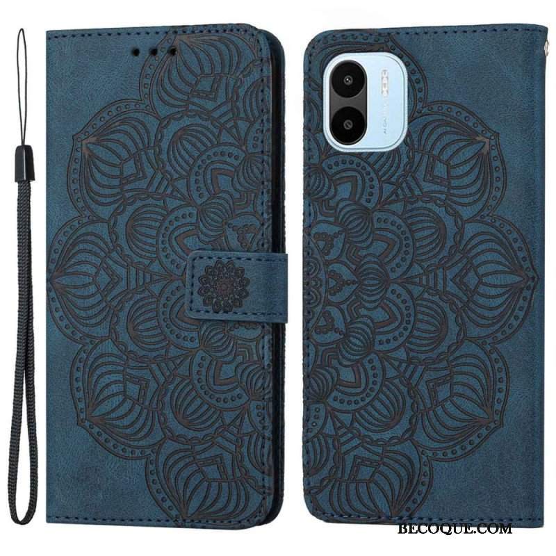 Etui Folio do Xiaomi Redmi A1 z Łańcuch Paskowata Mandala