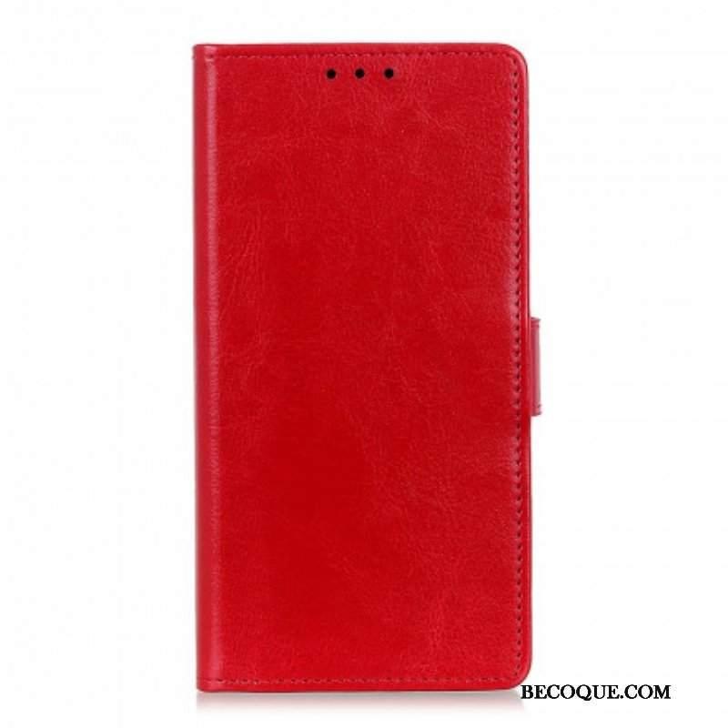 Etui Folio do Xiaomi Redmi Note 10 / 10S Prosty Efekt Błyszczącej Skóry