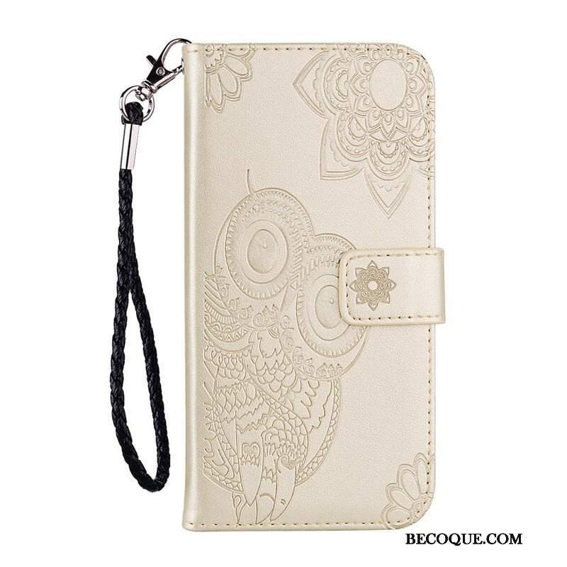 Etui Folio do Xiaomi Redmi Note 10 / 10S Sowa Mandala I Smycz