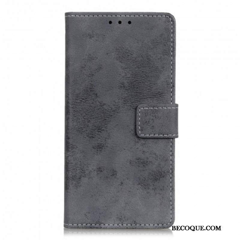 Etui Folio do Xiaomi Redmi Note 10 5G Efekt Skóry Vintage