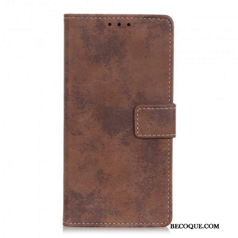 Etui Folio do Xiaomi Redmi Note 10 5G Efekt Skóry Vintage