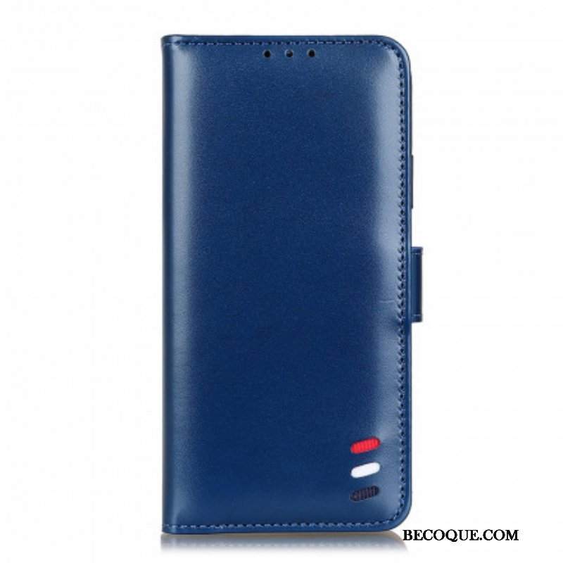 Etui Folio do Xiaomi Redmi Note 10 5G Trójkolorowy Efekt Skóry