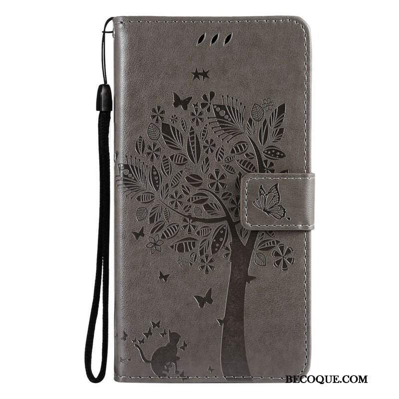 Etui Folio do Xiaomi Redmi Note 10 5G z Łańcuch Smycz Na Jawie