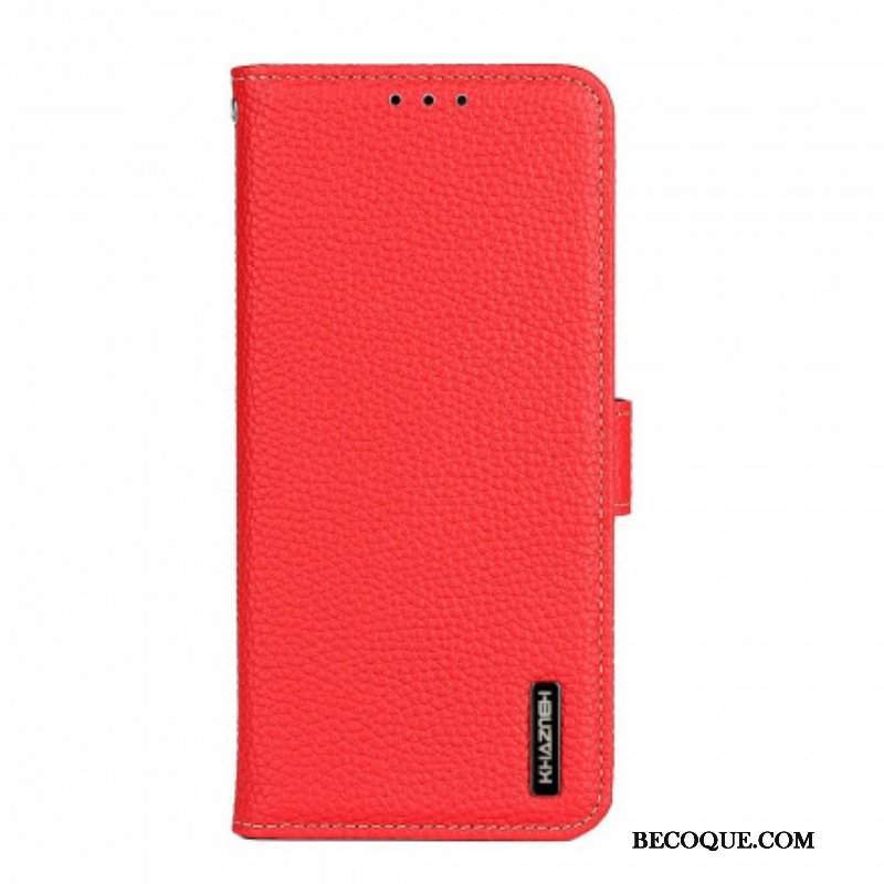 Etui Folio do Xiaomi Redmi Note 10 Pro Khazneh Skóra Liczi