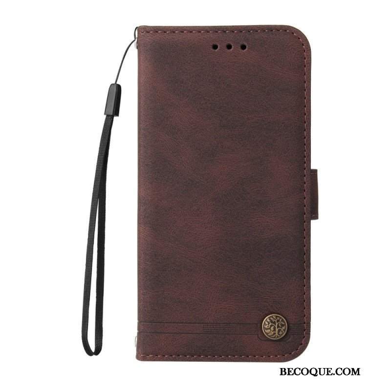 Etui Folio do Xiaomi Redmi Note 10 Pro Nit I Pasek Ze Sztucznej Skóry