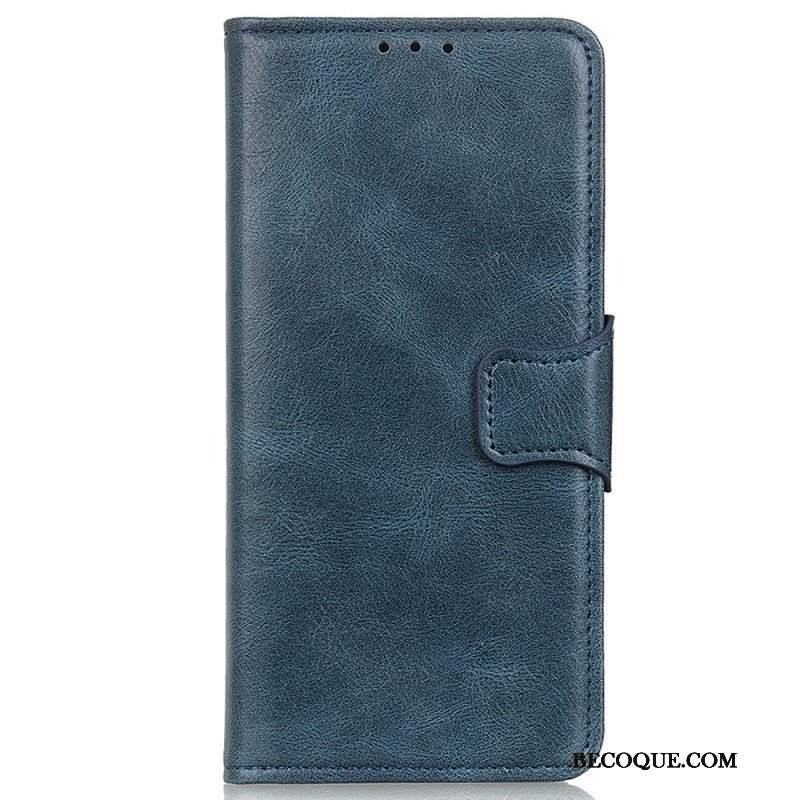 Etui Folio do Xiaomi Redmi Note 11 / 11S Dwustronne Zapięcie Z Efektem Skóry