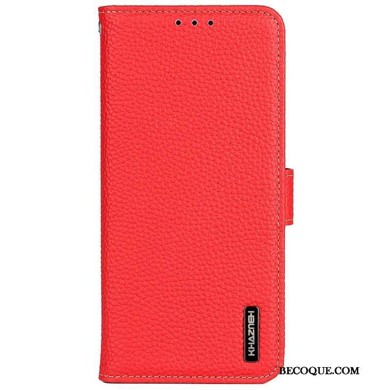 Etui Folio do Xiaomi Redmi Note 11 / 11S Khazneh Skóra Liczi