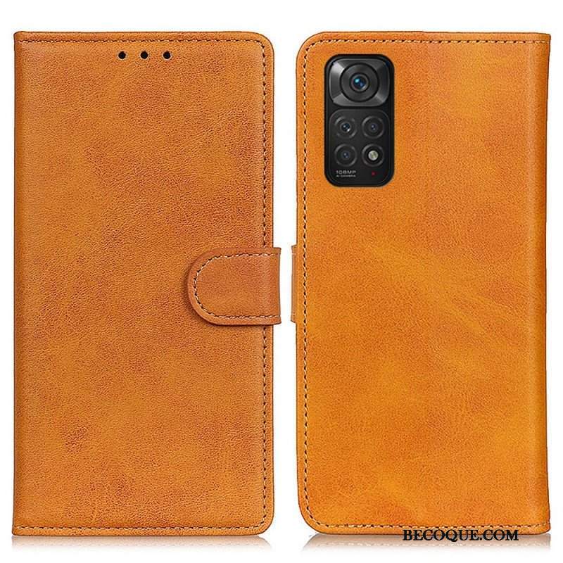 Etui Folio do Xiaomi Redmi Note 11 / 11S Retro Matowy Efekt Skóry