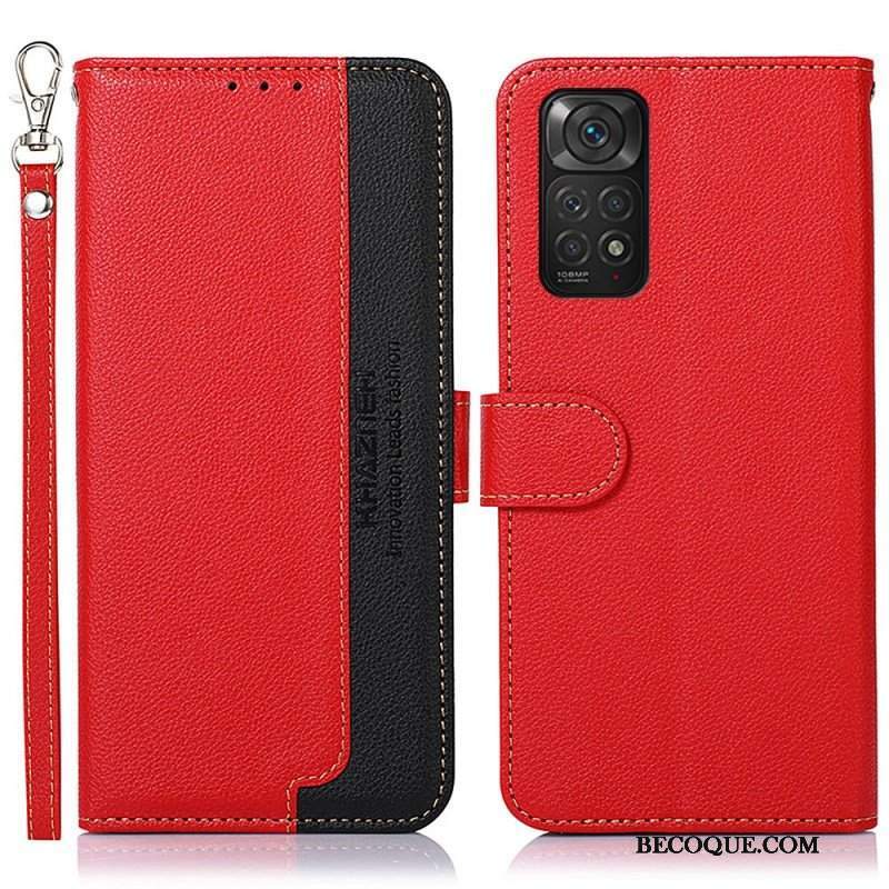 Etui Folio do Xiaomi Redmi Note 11 / 11S Rfid Khazneh W Stylu Liczi