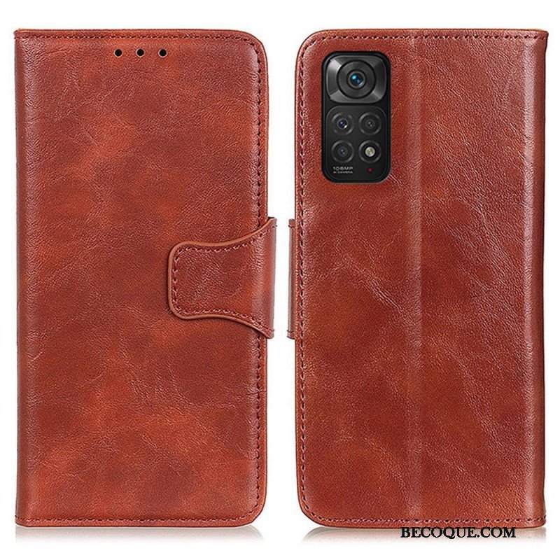 Etui Folio do Xiaomi Redmi Note 11 / 11S Skórzany Futerał Klapa Magnetyczna Tekstury