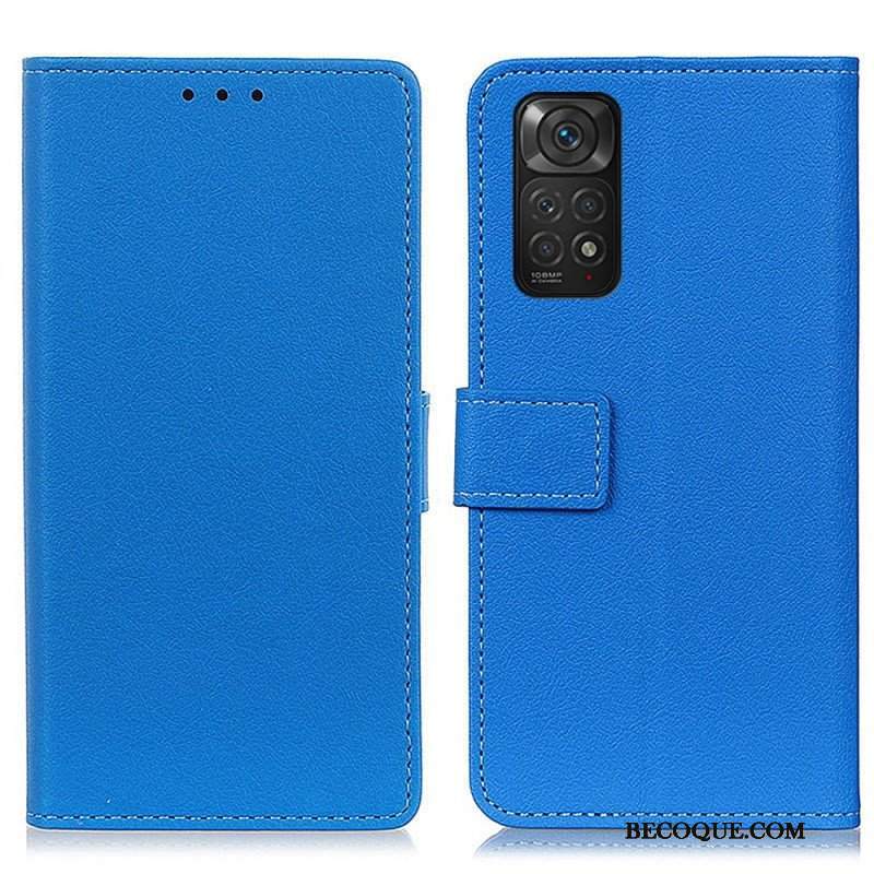 Etui Folio do Xiaomi Redmi Note 11 / 11S Wysokiej Jakości Sztuczna Skóra Liczi