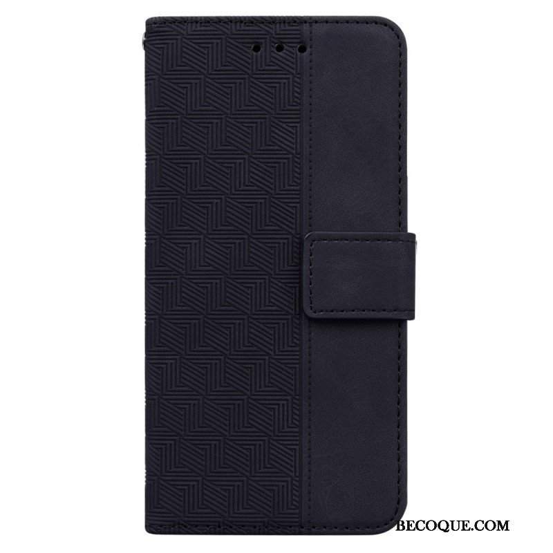 Etui Folio do Xiaomi Redmi Note 11 / 11S z Łańcuch Pasiasty Wzór