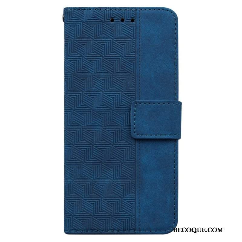 Etui Folio do Xiaomi Redmi Note 11 / 11S z Łańcuch Pasiasty Wzór