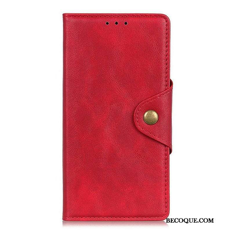 Etui Folio do Xiaomi Redmi Note 11 Pro / 11 Pro 5G Guzik Ze Sztucznej Skóry