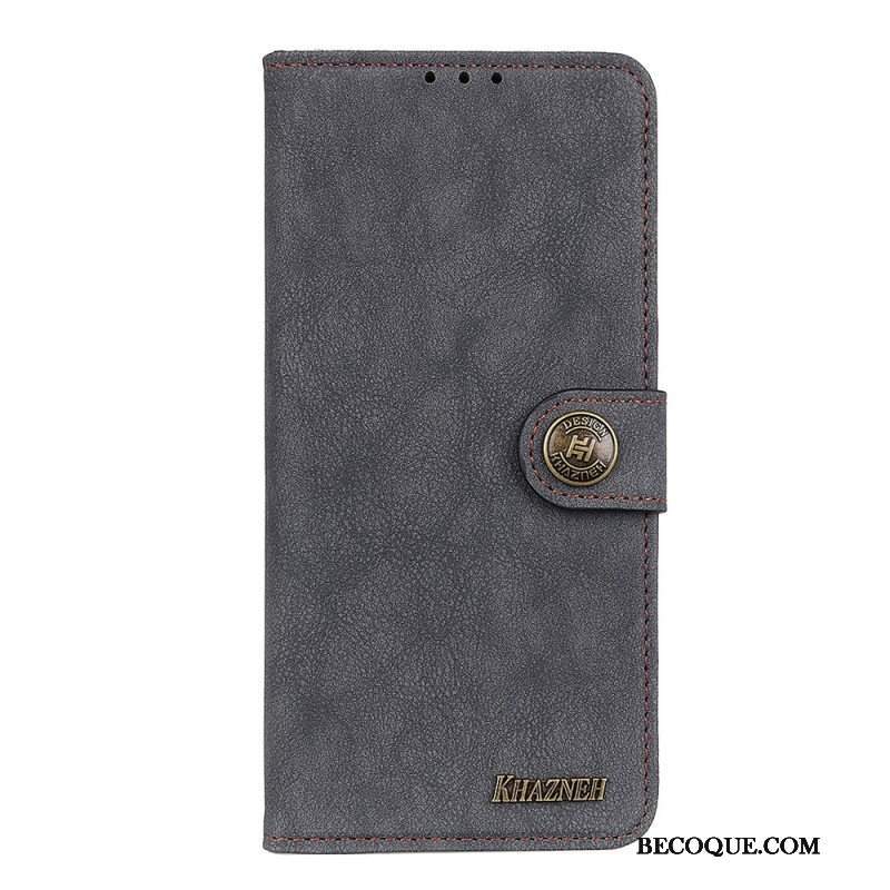 Etui Folio do Xiaomi Redmi Note 11 Pro / 11 Pro 5G Khazneh Dwoina Ze Sztucznej Skóry W Stylu Retro
