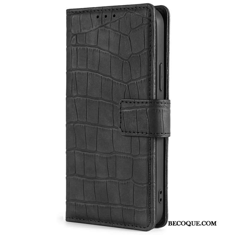 Etui Folio do Xiaomi Redmi Note 11 Pro / 11 Pro 5G Krokodyl Dotykający Skóry