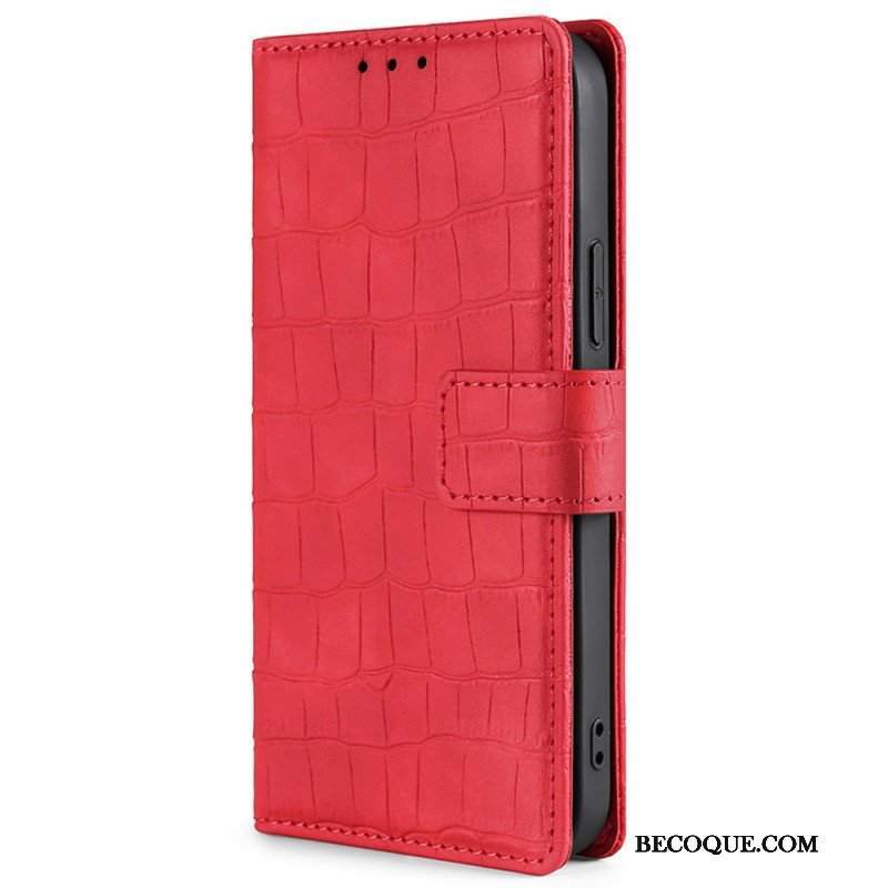 Etui Folio do Xiaomi Redmi Note 11 Pro / 11 Pro 5G Krokodyl Dotykający Skóry