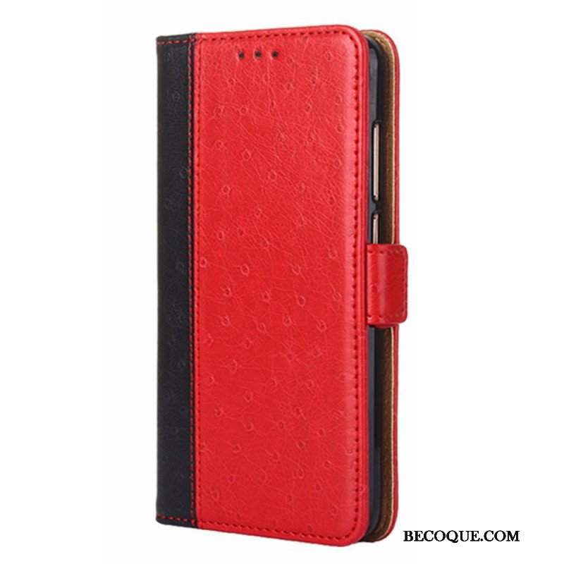 Etui Folio do Xiaomi Redmi Note 11 Pro / 11 Pro 5G Tekstura Skóry Strusia