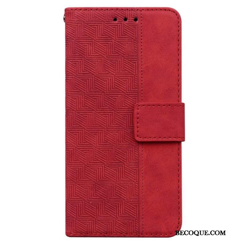 Etui Folio do Xiaomi Redmi Note 11 Pro / 11 Pro 5G z Łańcuch Pasiasty Wzór