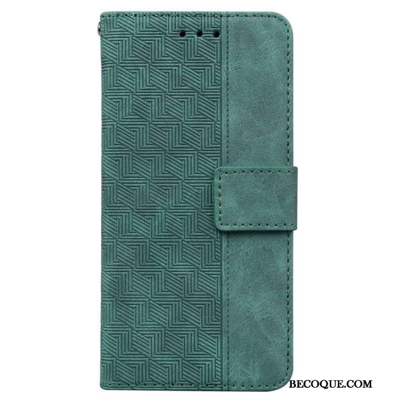 Etui Folio do Xiaomi Redmi Note 11 Pro / 11 Pro 5G z Łańcuch Pasiasty Wzór