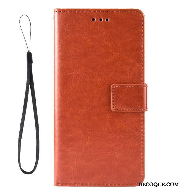 Etui Folio do Xiaomi Redmi Note 11 Pro Plus 5G Błyszcząca Sztuczna Skóra