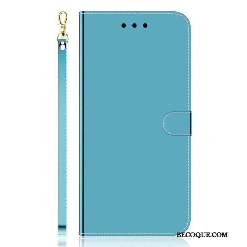 Etui Folio do Xiaomi Redmi Note 11 Pro Plus 5G Osłona Lusterka Ze Sztucznej Skóry