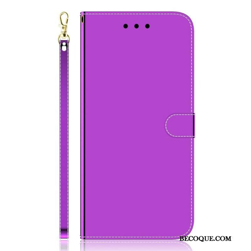 Etui Folio do Xiaomi Redmi Note 11 Pro Plus 5G Osłona Lusterka Ze Sztucznej Skóry