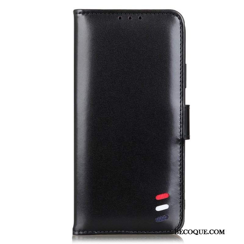 Etui Folio do Xiaomi Redmi Note 11 Pro Plus 5G Trójkolorowy Efekt Skóry