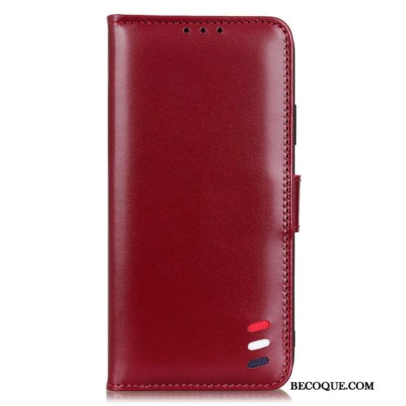 Etui Folio do Xiaomi Redmi Note 11 Pro Plus 5G Trójkolorowy Efekt Skóry