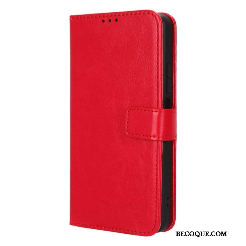Etui Folio do Xiaomi Redmi Note 12 4G Błyszcząca Sztuczna Skóra