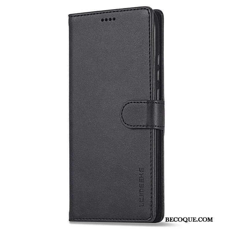 Etui Folio do Xiaomi Redmi Note 12 4G Efekt Skóry Lc.imeeke