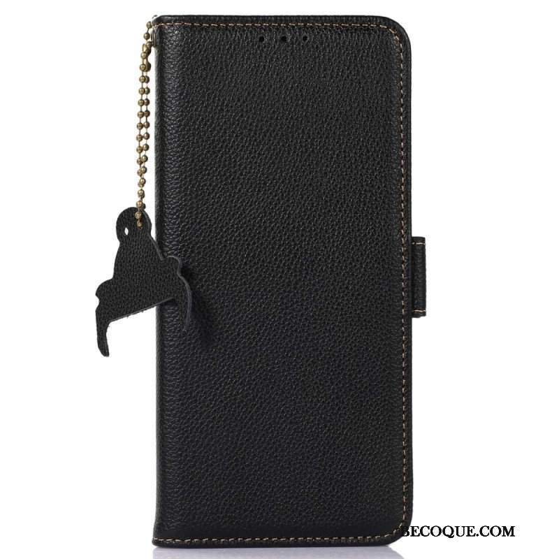 Etui Folio do Xiaomi Redmi Note 12 4G Oryginalna Teksturowana Skóra Rfid