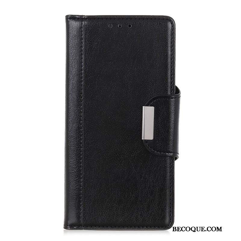 Etui Folio do Xiaomi Redmi Note 12 4G Zapięcie Srebrne