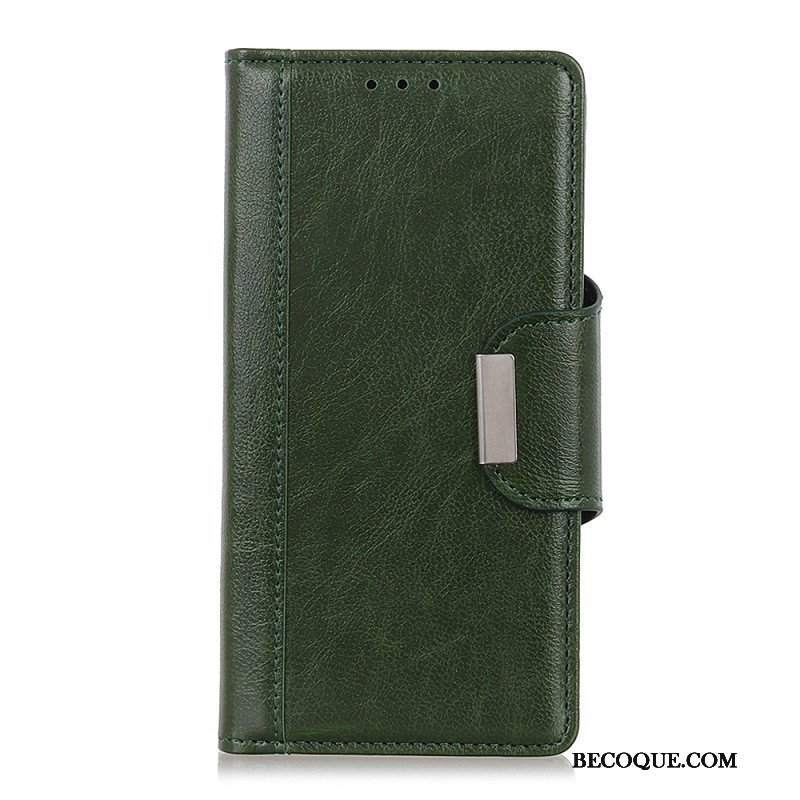 Etui Folio do Xiaomi Redmi Note 12 4G Zapięcie Srebrne