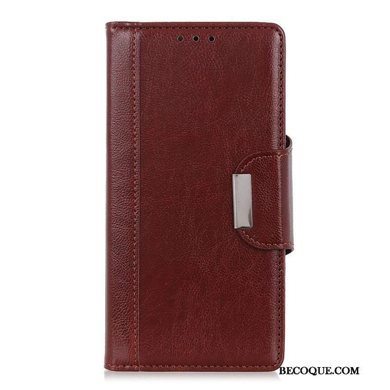 Etui Folio do Xiaomi Redmi Note 12 4G Zapięcie Srebrne