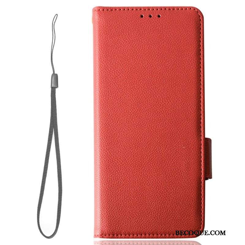 Etui Folio do Xiaomi Redmi Note 12 5G Bardzo Delikatny Styl Liczi