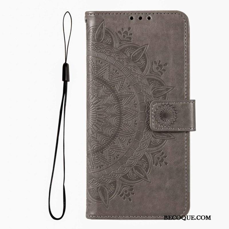 Etui Folio do Xiaomi Redmi Note 12 Pro Mandala Sun Ze Smyczą