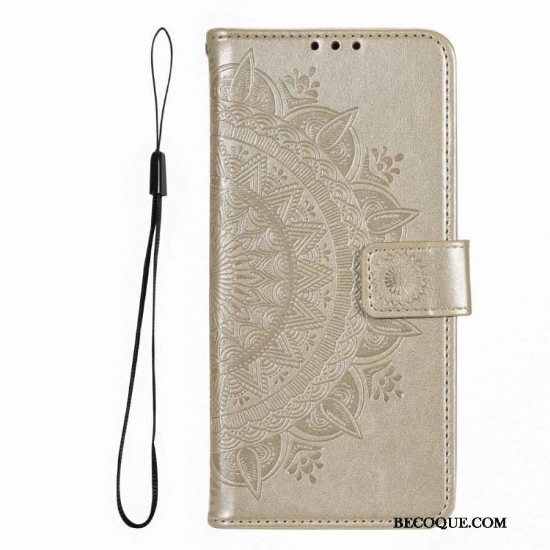 Etui Folio do Xiaomi Redmi Note 12 Pro Mandala Sun Ze Smyczą