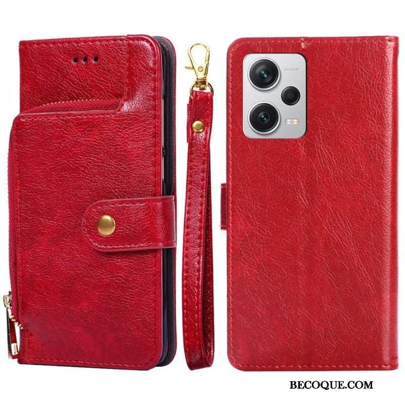 Etui Folio do Xiaomi Redmi Note 12 Pro Plus Zapinana Na Zamek Portmonetka