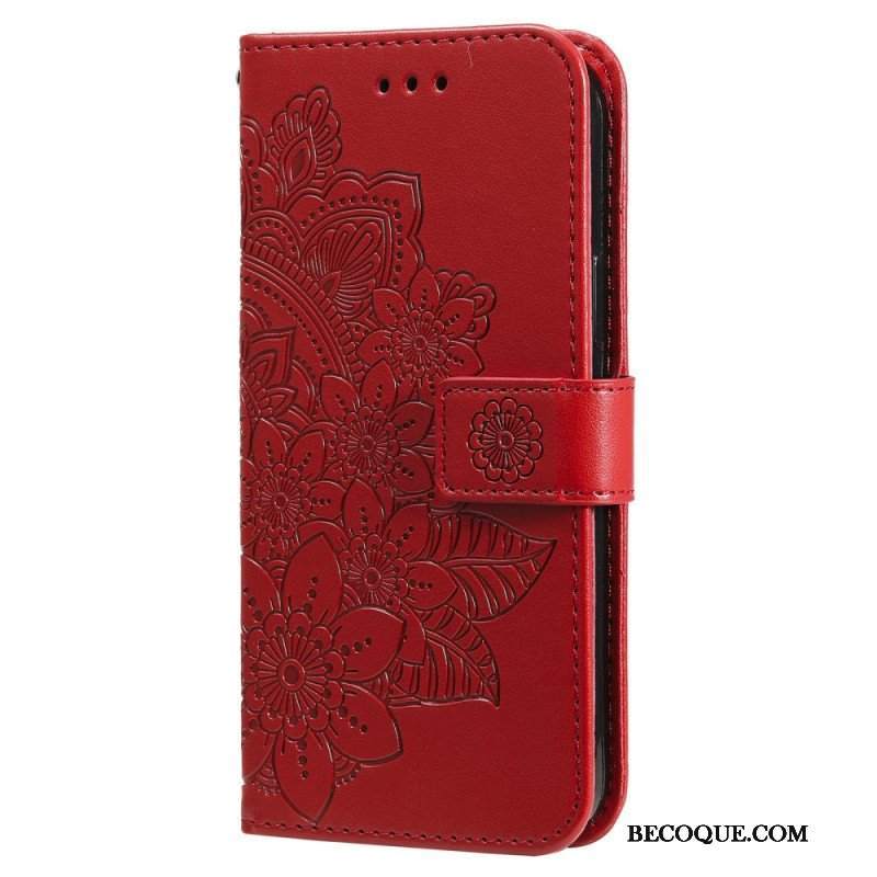 Etui Folio do Xiaomi Redmi Note 12 Pro Plus z Łańcuch Mandala Kwiatowa Na Pasku