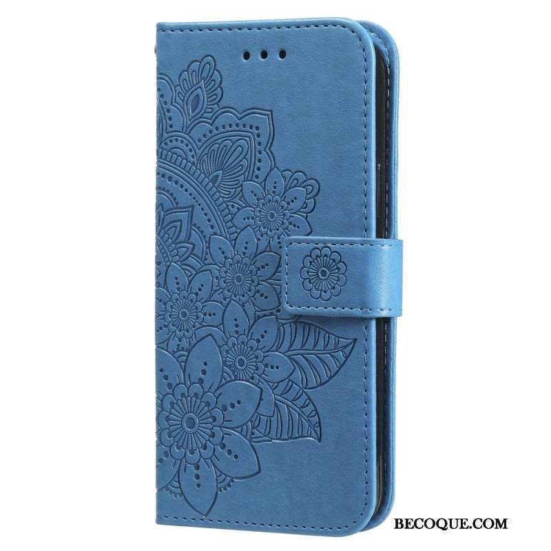 Etui Folio do Xiaomi Redmi Note 12 Pro Plus z Łańcuch Mandala Kwiatowa Na Pasku