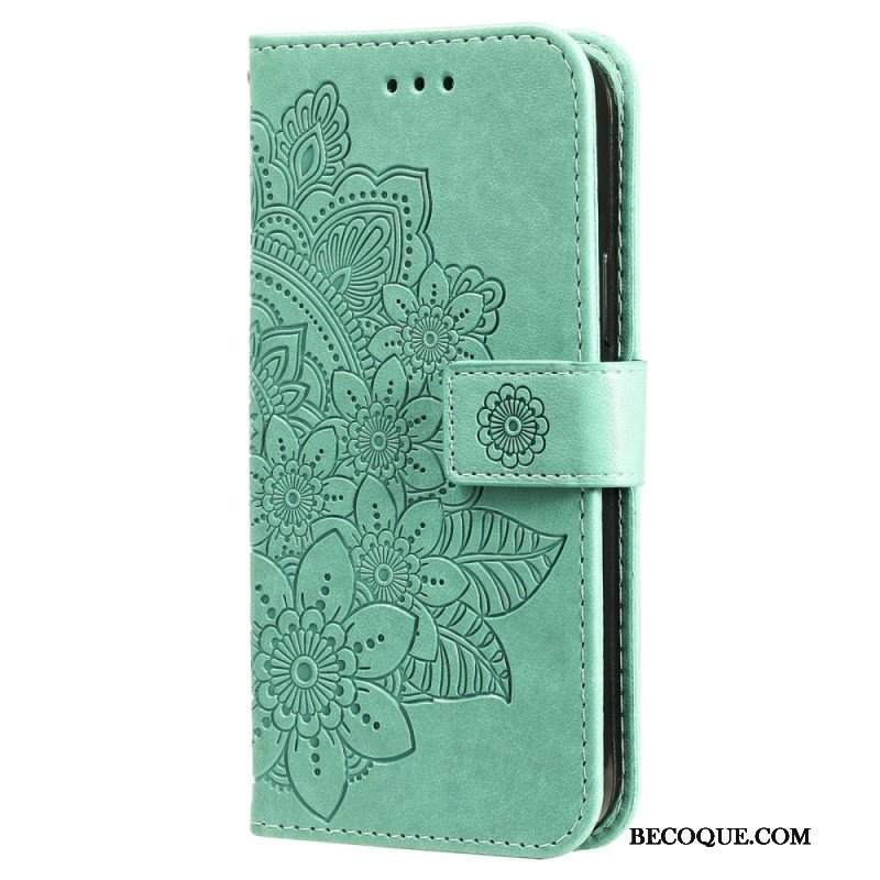 Etui Folio do Xiaomi Redmi Note 12 Pro Plus z Łańcuch Mandala Kwiatowa Na Pasku